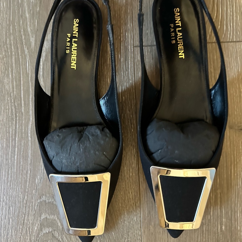 Saint Laurent slingback flats, cloth
